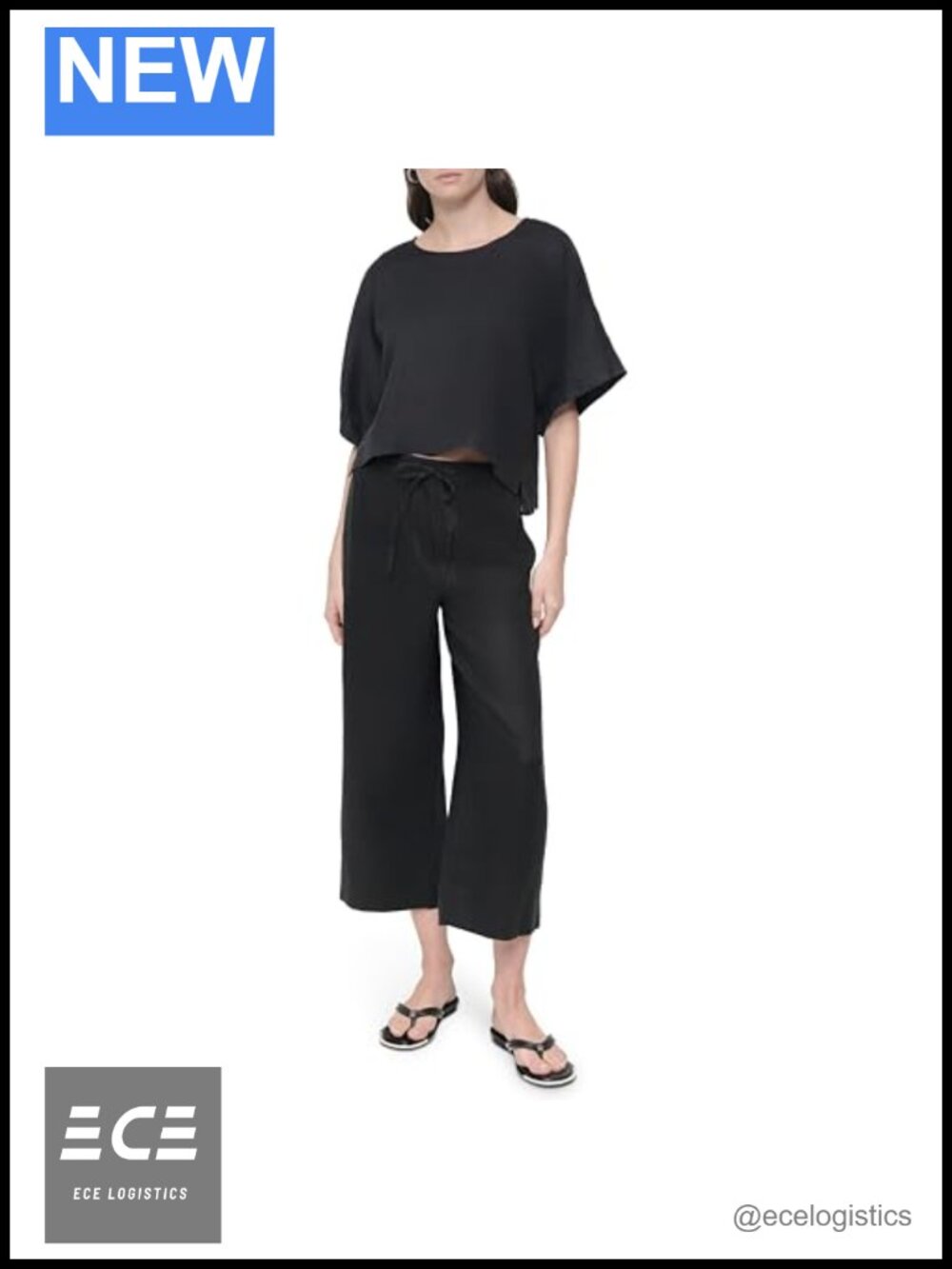 Lightweight Straight Leg Linen Pant Relaxed Fit Pull On Mid Rise